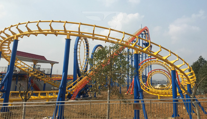 Thrill roller coaster ride popular in the amusement parks